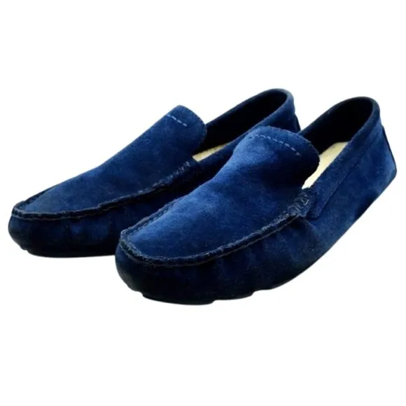 UGG~Henrick~MEN'S SUEDE LEATHER SHEARLING MOCCASIN SLIPPERS DRIVING SHOES~SZ 10