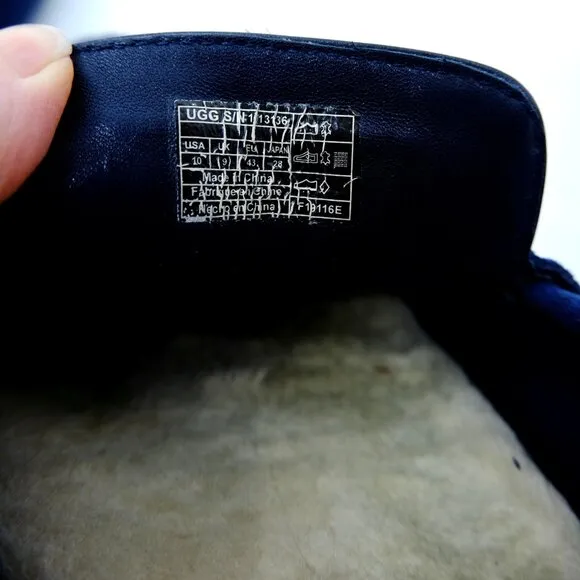 UGG~Henrick~MEN'S SUEDE LEATHER SHEARLING MOCCASIN SLIPPERS DRIVING SHOES~SZ 10