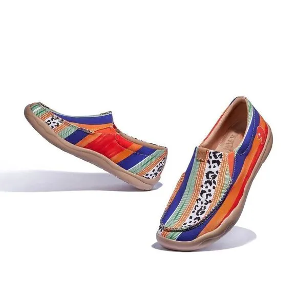UIN Women's Shoes Slip On Casual Comfort Loafers (Nerja - the Natural Habitat)