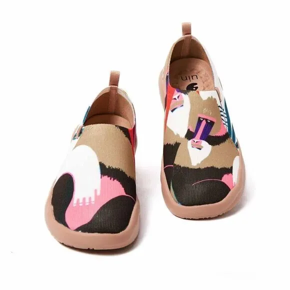 UIN Women's Walking Travel Shoes Knitted Comfort Loafers ( Mandrill )