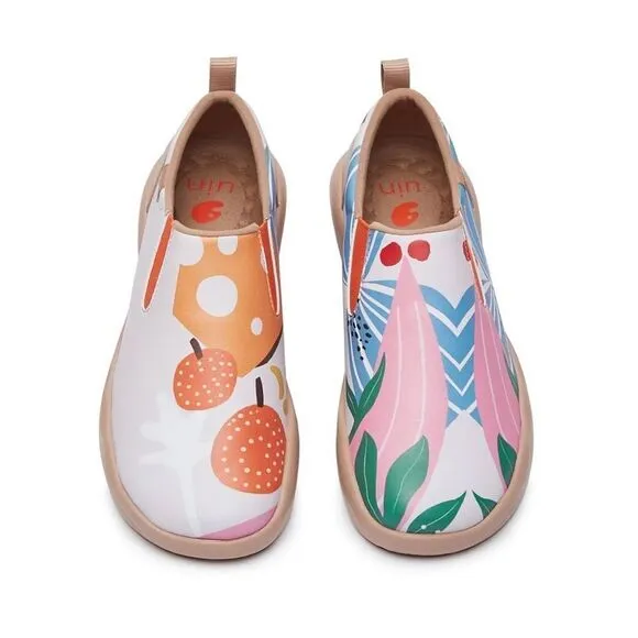 UIN Women's Walking Shoes Microfiber Casual Comfort Sneaker (Autumn Fruits)