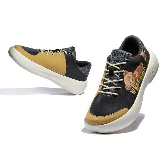 UIN Women's Sneaker Lace-up Comfort Walking Travel Shoes(Happy Teddy Bartello 4)
