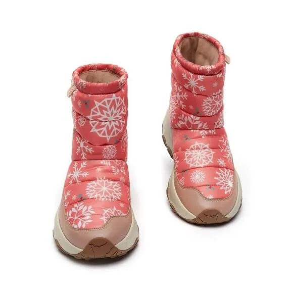 UIN Women's Snow Boots Walking Casual Travel Hiking Shoes(Winter Orange )No Box