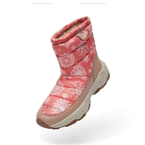 UIN Women's Snow Boots Walking Casual Travel Hiking Shoes(Winter Orange )No Box