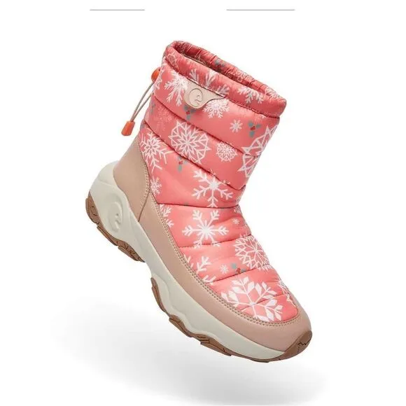 UIN Women's Snow Boots Walking Casual Travel Hiking Shoes(Winter Orange )No Box