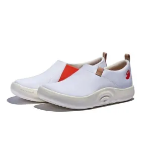 UIN Women's Walking Shoes Slip On Casual Sneaker (Bright White Toledo X)