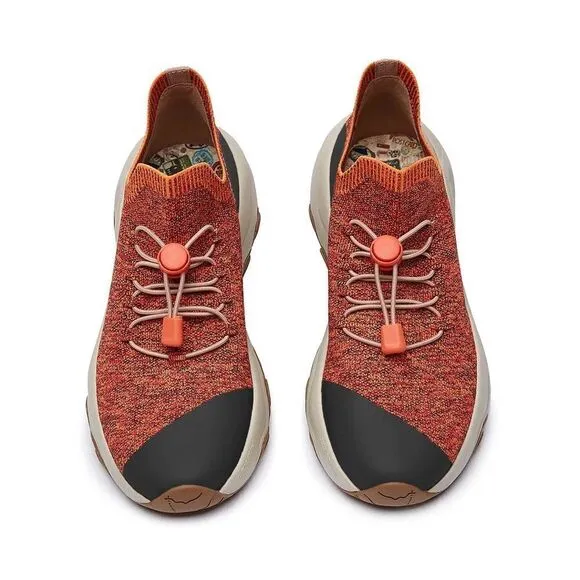 UIN Women's Walking Shoes Outdoor Non-Slip Comfort Sneaker(Burnt Orange Cazorla)