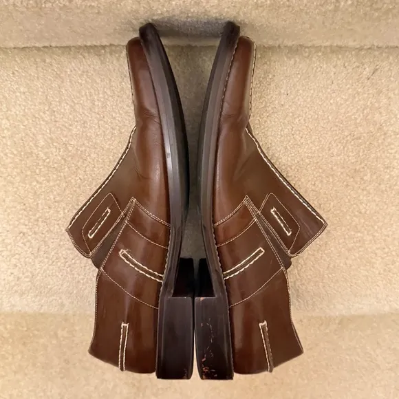 Umberto Pellegrini Leather Slip On SquareToe Dress Shoes Men’s Size 10.5