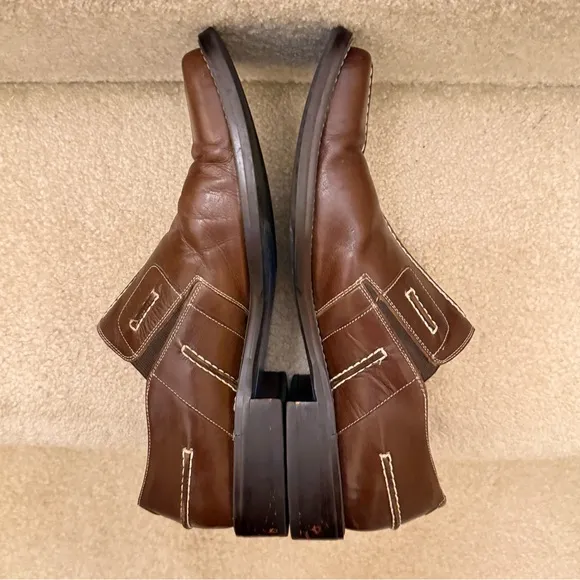 Umberto Pellegrini Leather Slip On SquareToe Dress Shoes Men’s Size 10.5