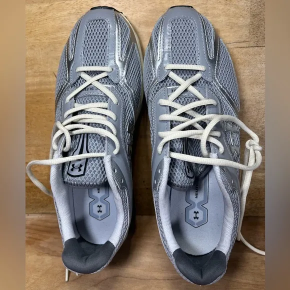 Under Armour Apparition Mens Size 9 Running Shoes Sneakers Steel Ivory Dune
