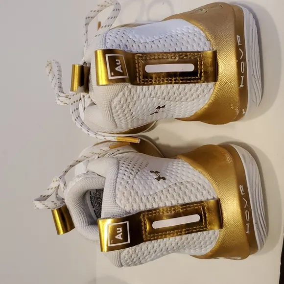 Under Armour UA Embiid 1 Basketball Shoes White Gold Mens Size 7.5