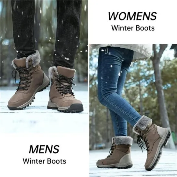 Unisex Winter Hiking Boots Waterproof Lightweight, Darkgrey