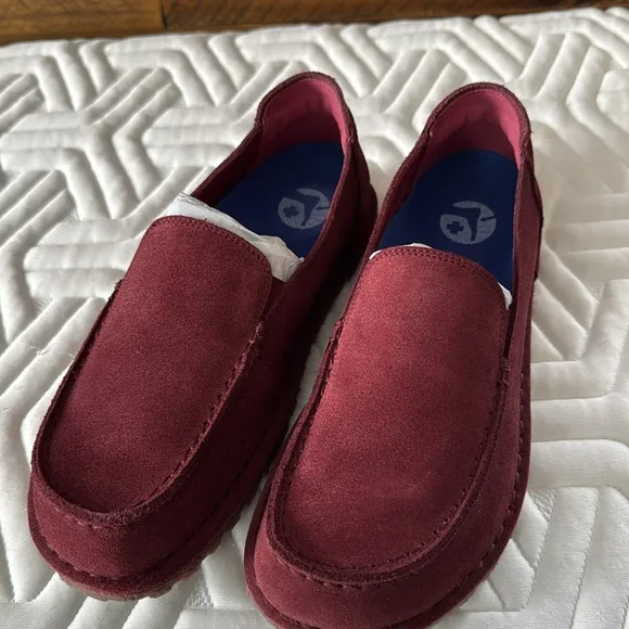 Utti Birkenstock shoes Slip On Suede Leather burgundy Zinfandel 41 loafers