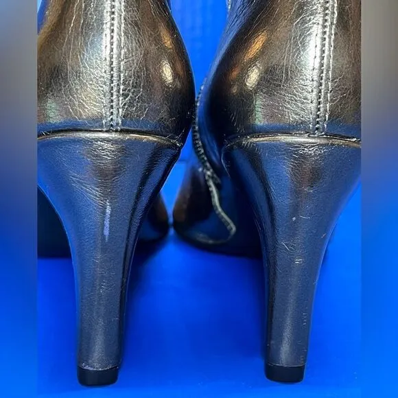 Vagabond Whitney Bronze Metallic Leather Point Toe Ankle Boots US8/EU39
