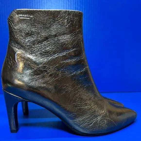 Vagabond Whitney Bronze Metallic Leather Point Toe Ankle Boots US8/EU39