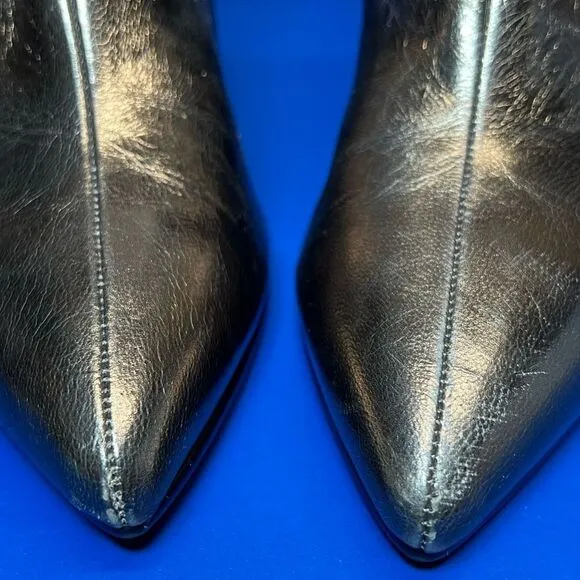 Vagabond Whitney Bronze Metallic Leather Point Toe Ankle Boots US8/EU39