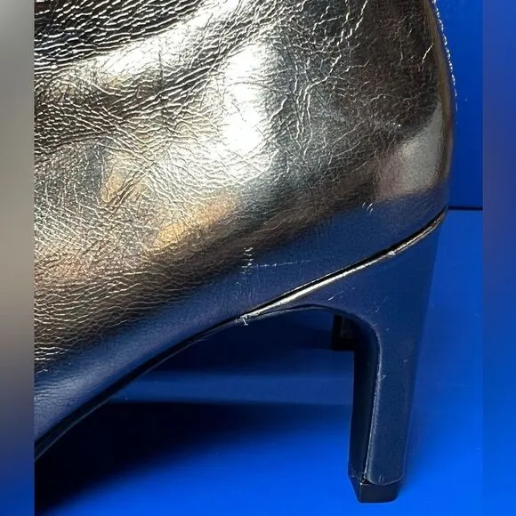 Vagabond Whitney Bronze Metallic Leather Point Toe Ankle Boots US8/EU39