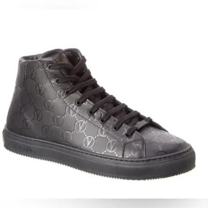 Valentino Leather High-Top Sneaker