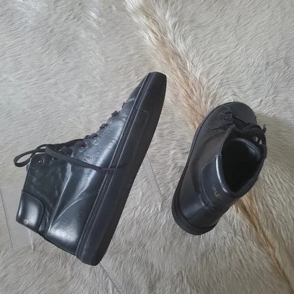 Valentino Leather High-Top Sneaker