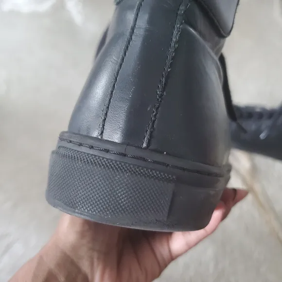 Valentino Leather High-Top Sneaker