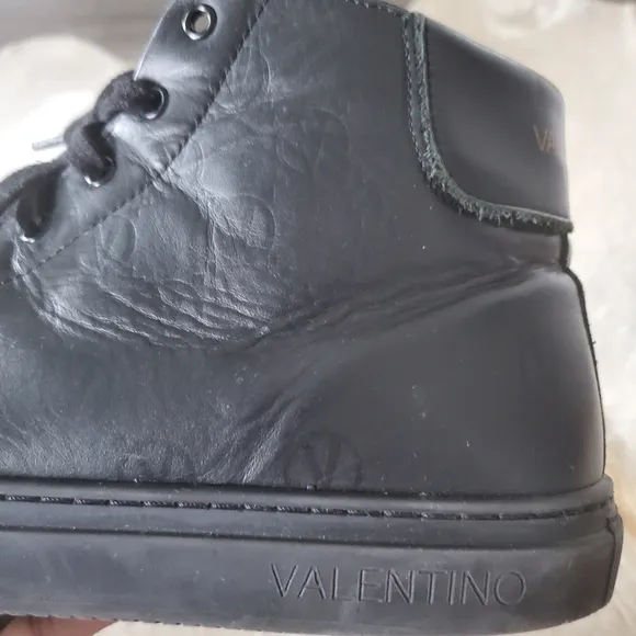 Valentino Leather High-Top Sneaker