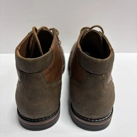 Vance Co. Men’s Franco Plain Toe Chukka Boots Brown, Size 11 M