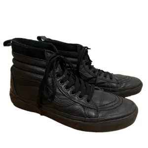 Vans All Black Leather Sk8-Hi MTE High Top Sneakers Men’s Size 9