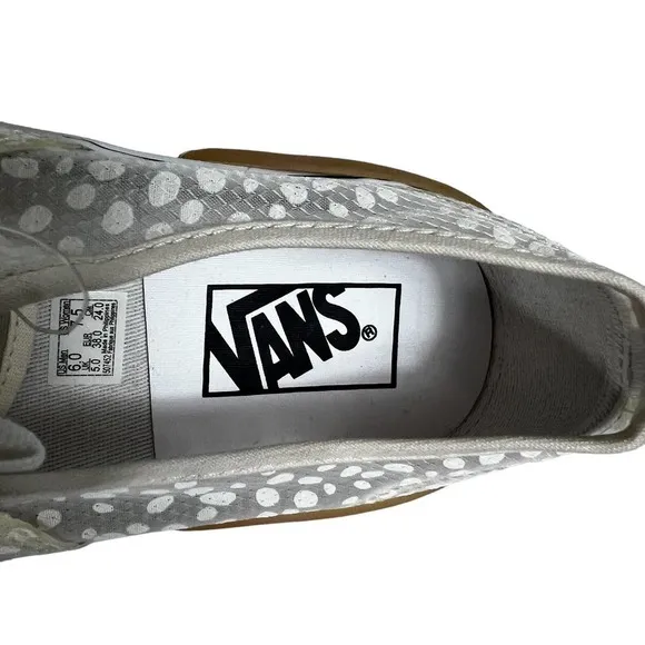 VANS AUTHENTIC DX MODULAR &quot;SWAP IT&quot; WHITE DOT MESH SKATE SHOES SIZE 7.5 NWOT