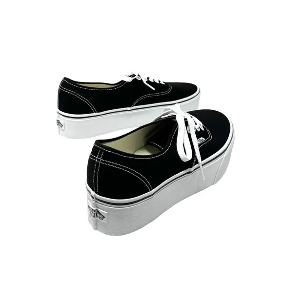 VANS Authentic Stackform Sneakers Men's Size Platform Black Canvas VN0A5KXXBMX