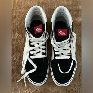Vans Black and White High-Top Skate Sneakers PEANUTS by SCHULZ