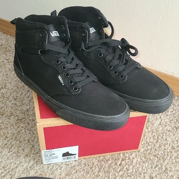 Vans Black High-Top Sneakers with Canvas Upper
