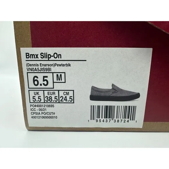 Vans BMX Slip-On Skate Canvas suede Shoes Sneakers VN0A5JIS9BI Men's Size 6.5 M