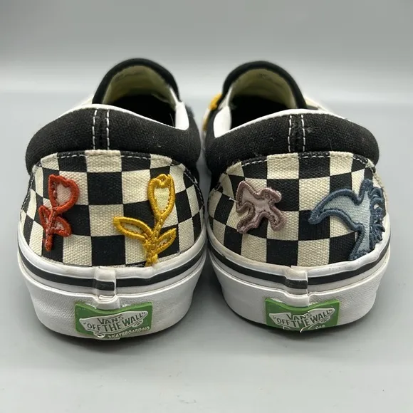Vans Checkerboard Skateistan Slip-On Sneakers with Embroidery