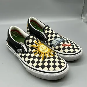 Vans Checkerboard Skateistan Slip-On Sneakers with Embroidery