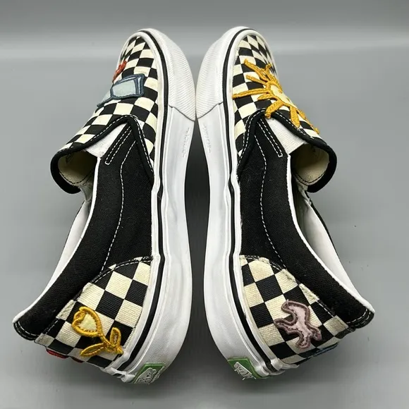 Vans Checkerboard Skateistan Slip-On Sneakers with Embroidery