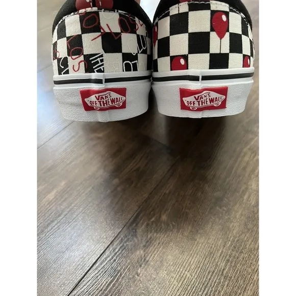 VANS Checkered Shoes House Of Terror IT Pennywise Mens 8.5, Women 10.5