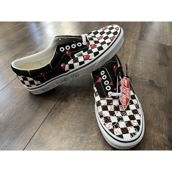 VANS Checkered Shoes House Of Terror IT Pennywise Mens 8.5, Women 10.5