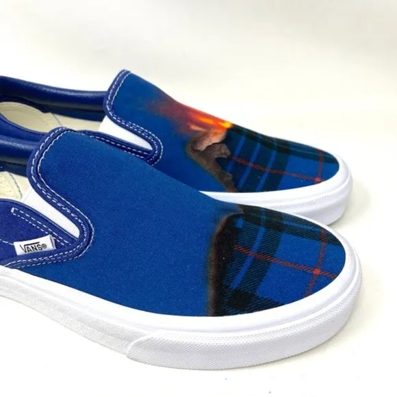 VANS CLASSIC SLIP-ON Big Reveal Navy Women’s Shoes Sneakers Canvas VN000XG81P4