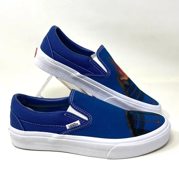 VANS CLASSIC SLIP-ON Big Reveal Navy Women’s Shoes Sneakers Canvas VN000XG81P4
