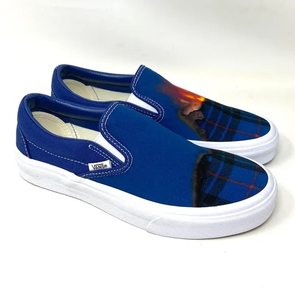 VANS CLASSIC SLIP-ON Big Reveal Navy Women’s Shoes Sneakers Canvas VN000XG81P4