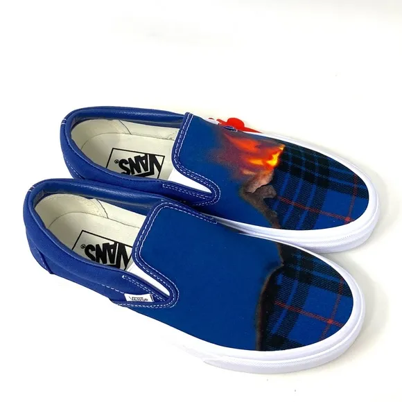 VANS CLASSIC SLIP-ON Big Reveal Navy Women’s Shoes Sneakers Canvas VN000XG81P4