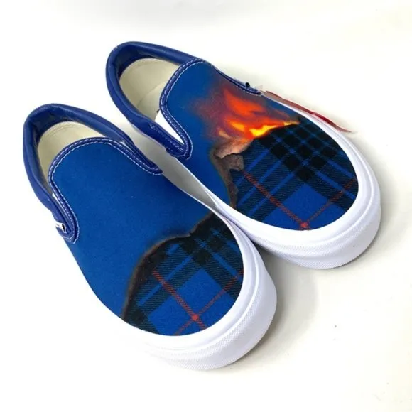 VANS CLASSIC SLIP-ON Big Reveal Navy Women’s Shoes Sneakers Canvas VN000XG81P4