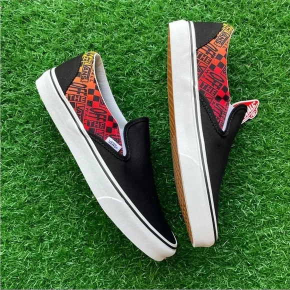 Vans Classic Slip On Logo Flame