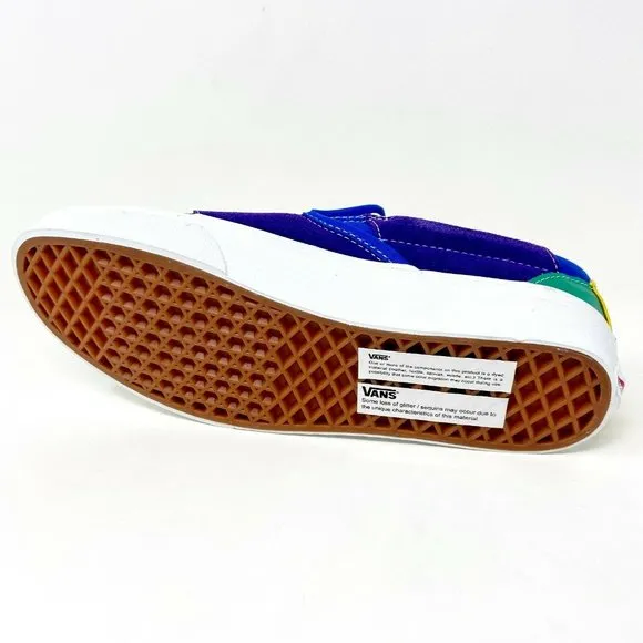 Vans Classic Slip On (Pride) Patchwork True White LGBTQ Womens Shoes
