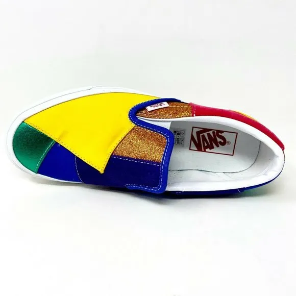 Vans Classic Slip On (Pride) Patchwork True White LGBTQ Womens Shoes