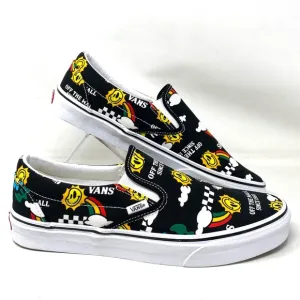 VANS Classic Slip On Sneakers Yellow Black Canvas Women's Low Shoes VN0A7VCF936