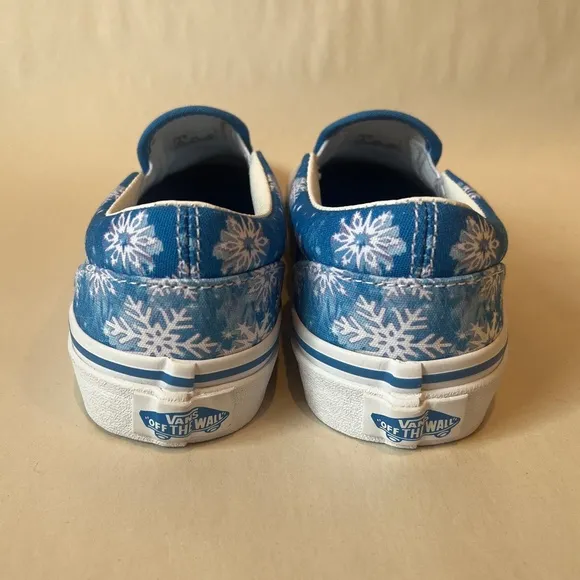 Vans Classic Slip-On V Kids 'Snowflakes - Winter Wonderland Blue' Shoes 1.5