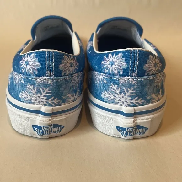 Vans Classic Slip-On V Kids 'Snowflakes - Winter Wonderland Blue' Shoes 1.5