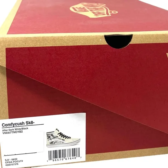 VANS ComfyCush Sk8-Hi Shoes Skate White Canvas Suede Women's Size VN0A7TNOYB2