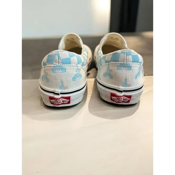 Vans Disney Mickey Mouse Slip-On Shoes Castle Checkerboard Men's 8 / Women's 9.5